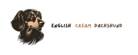 English cream dachshund Logo